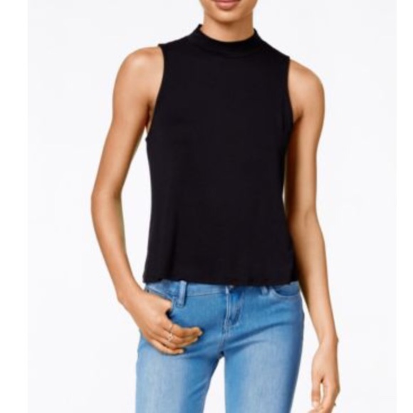 Bar III Tops - Bar III Black Mock Turtleneck Top XS